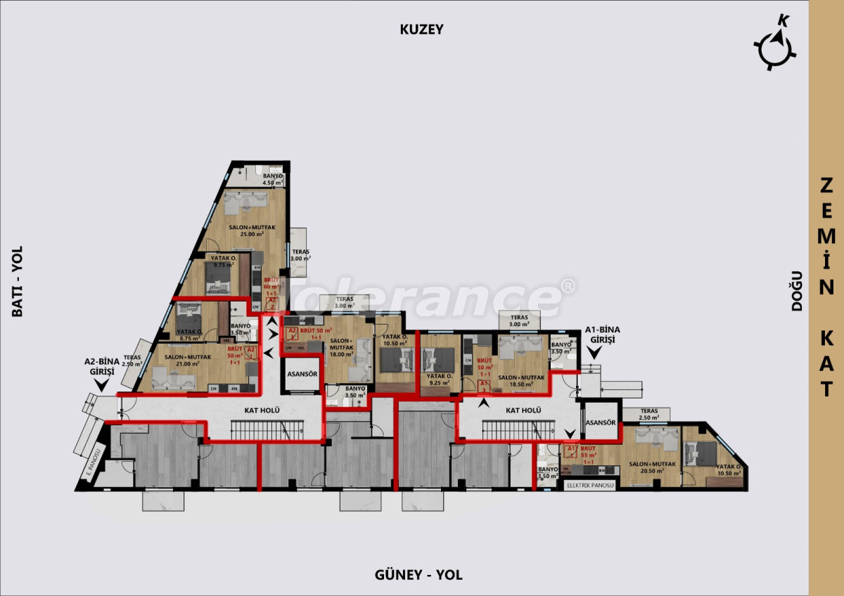 آپارتمان از سازنده که در موراتپاشا, آنتالیا اقساط - خرید ملک در ترکیه - 134323