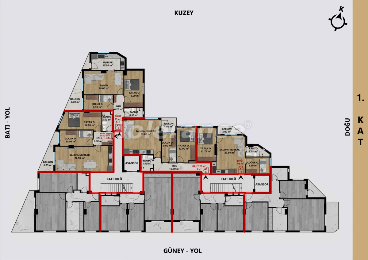 آپارتمان از سازنده که در موراتپاشا, آنتالیا اقساط - خرید ملک در ترکیه - 134324
