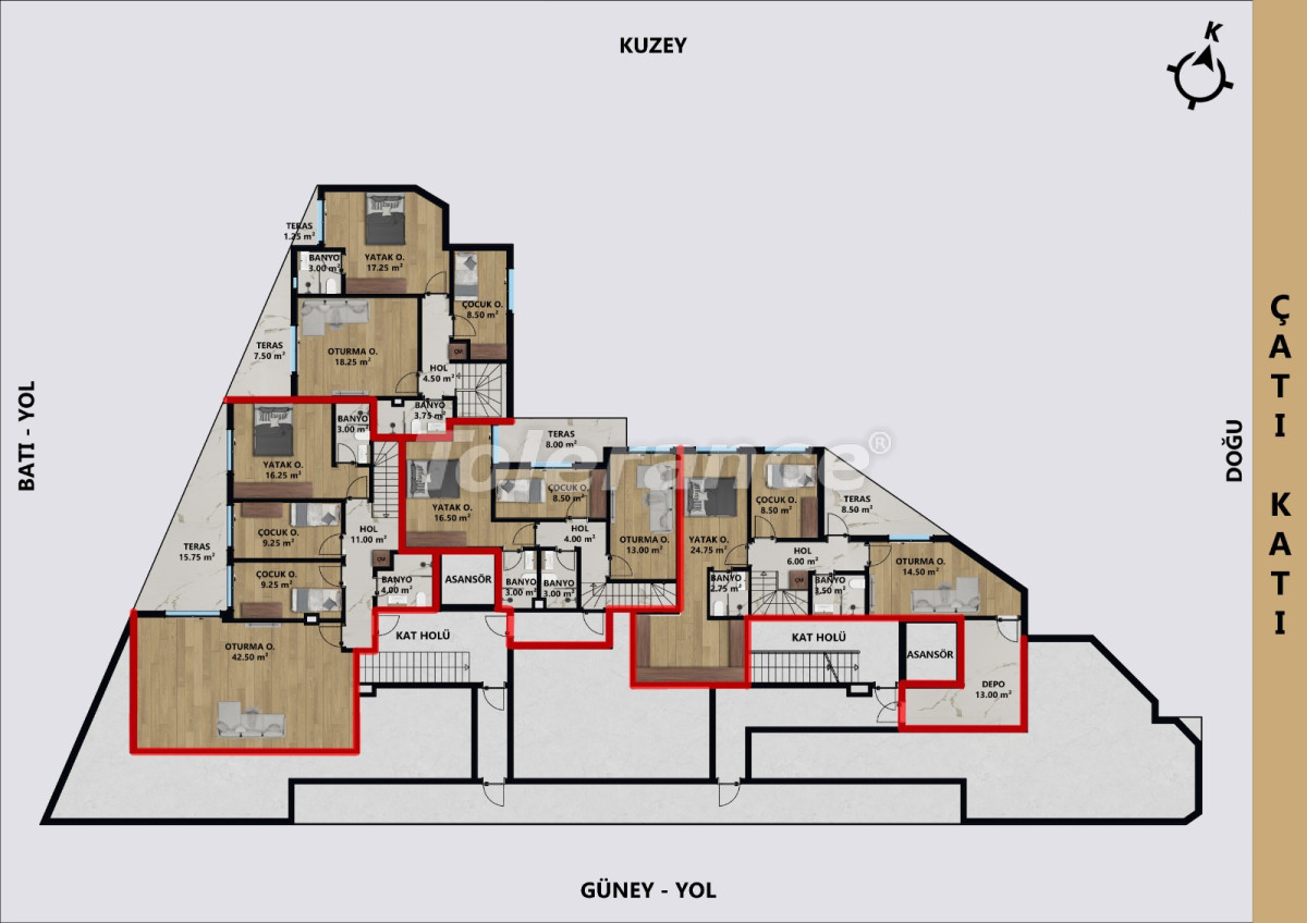 آپارتمان از سازنده که در موراتپاشا, آنتالیا اقساط - خرید ملک در ترکیه - 134329