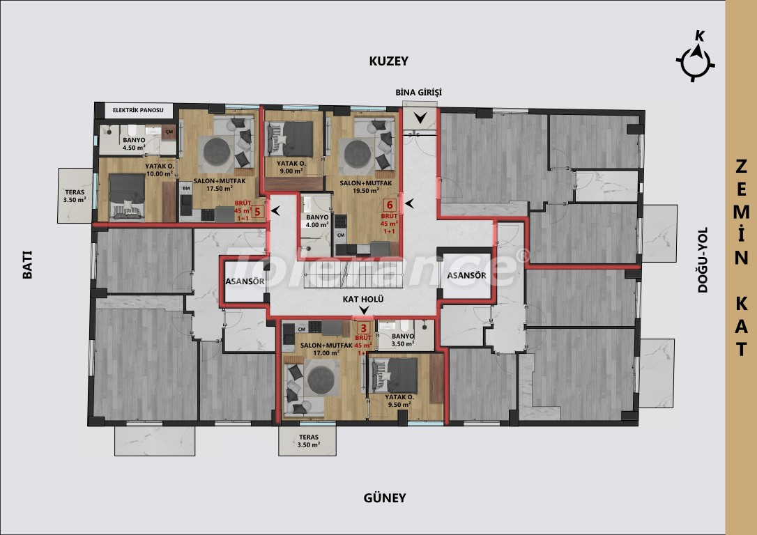 آپارتمان از سازنده که در موراتپاشا, آنتالیا اقساط - خرید ملک در ترکیه - 137372