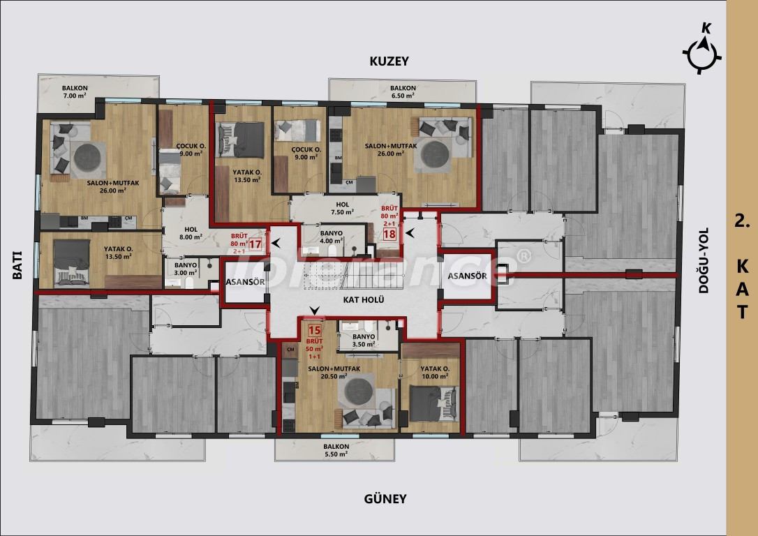 آپارتمان از سازنده که در موراتپاشا, آنتالیا اقساط - خرید ملک در ترکیه - 137374