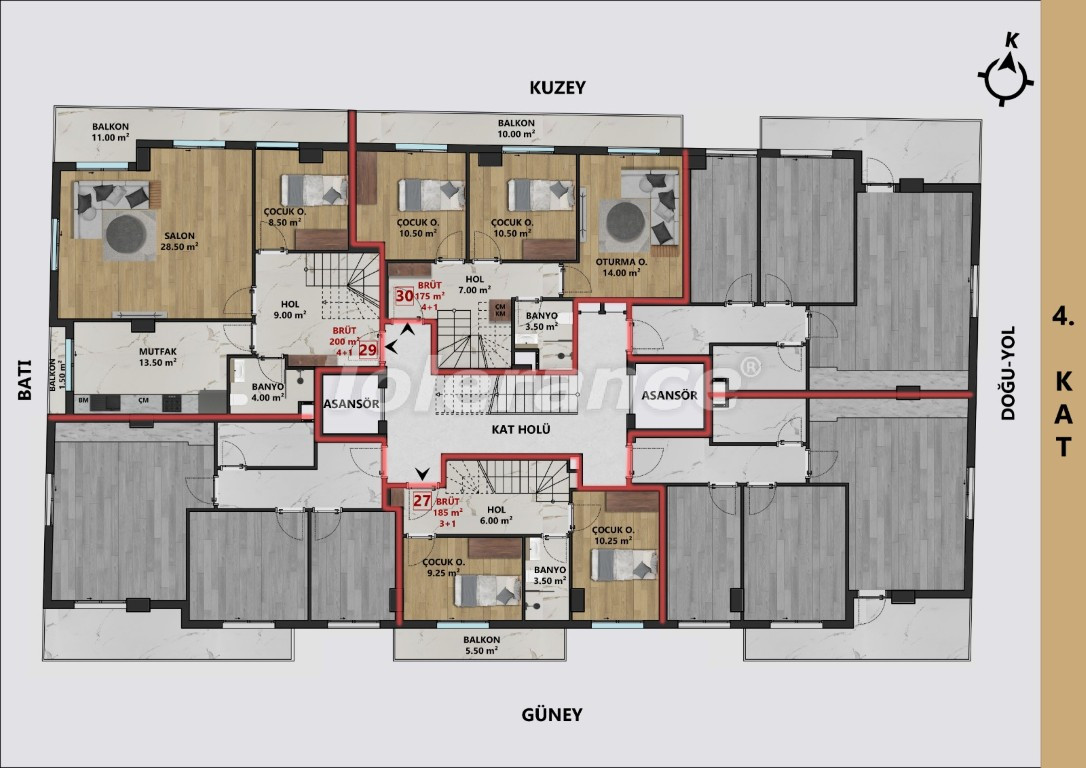 آپارتمان از سازنده که در موراتپاشا, آنتالیا اقساط - خرید ملک در ترکیه - 137376