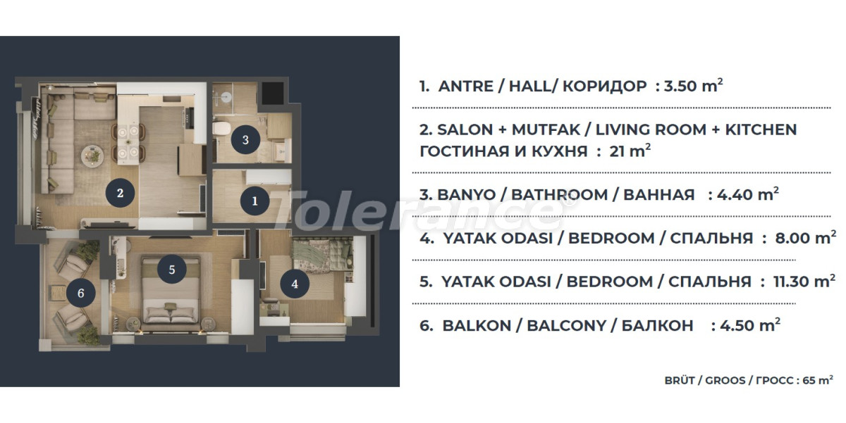 Appartement van de ontwikkelaar in Muratpaşa, Antalya zwembad afbetaling - onroerend goed kopen in Turkije - 139123