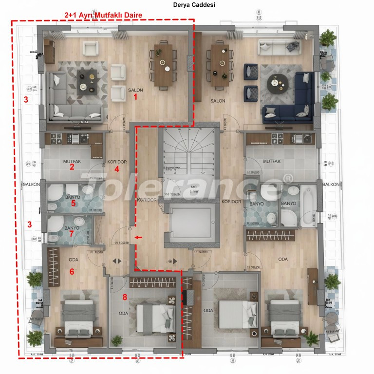 Apartment vom entwickler in Muratpaşa, Antalya ratenzahlung - immobilien in der Türkei kaufen - 140695