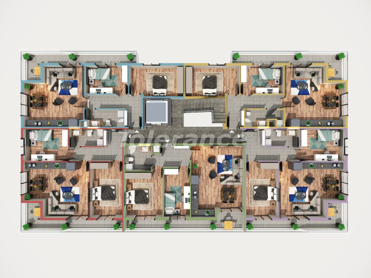 Apartment from the developer in Muratpaşa, Antalya with pool with installment - buy realty in Turkey - 141322