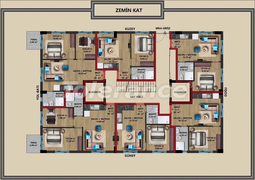 Apartment from the developer in Muratpaşa, Antalya - buy realty in Turkey - 44723