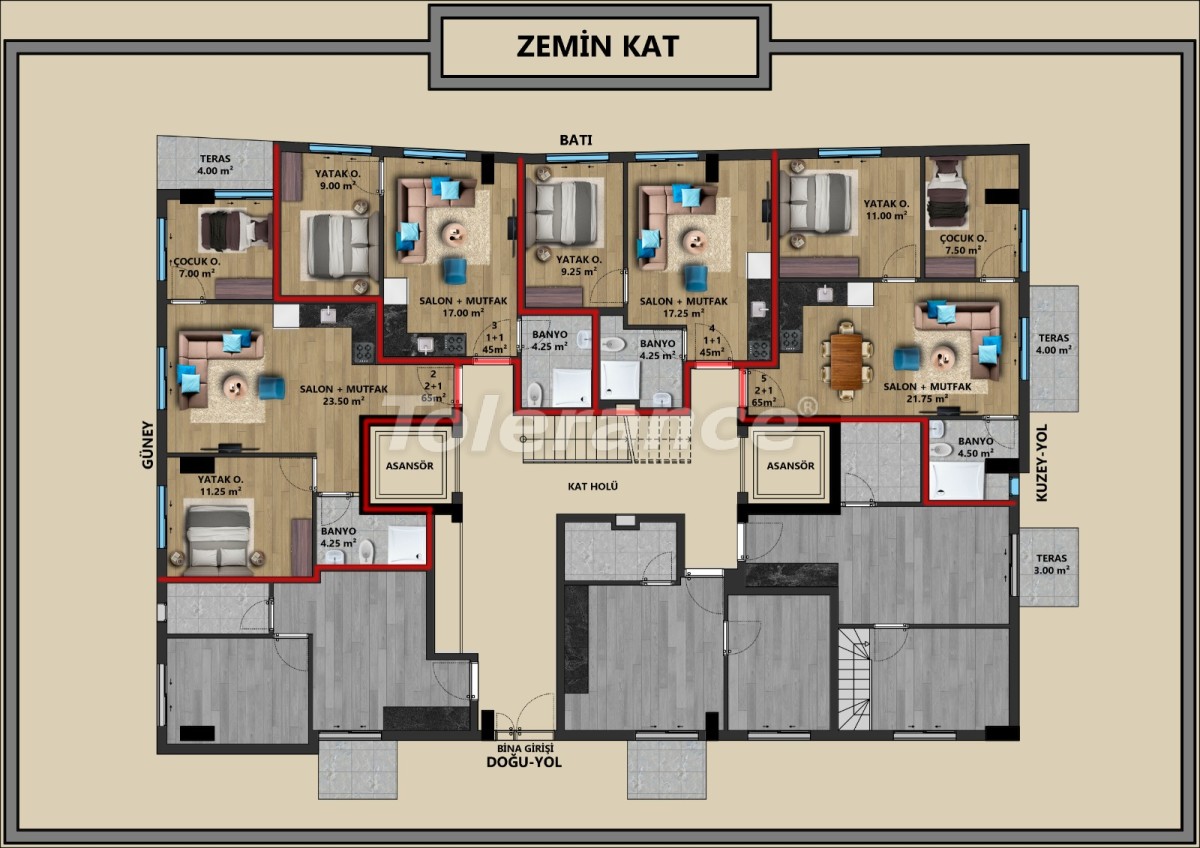 آپارتمان از سازنده که در موراتپاشا, آنتالیا اقساط - خرید ملک در ترکیه - 50995