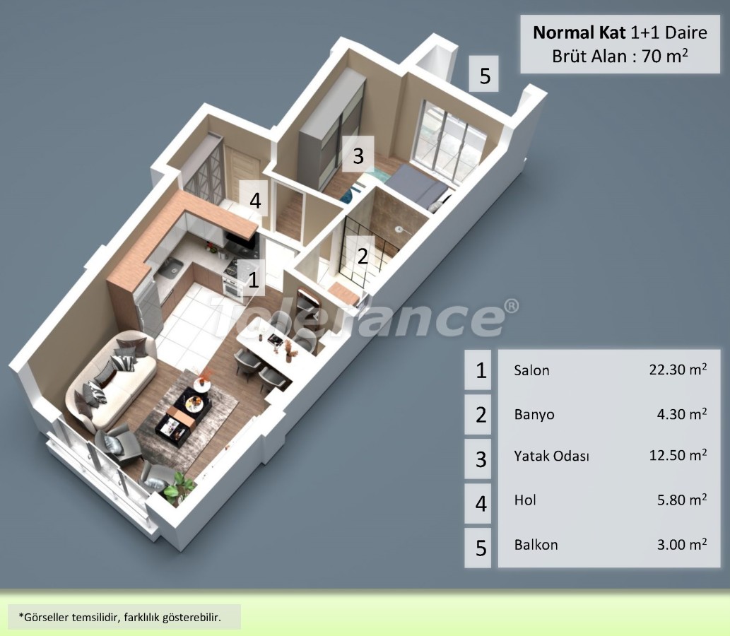 Apartment from the developer in Muratpaşa, Antalya - buy realty in Turkey - 51777