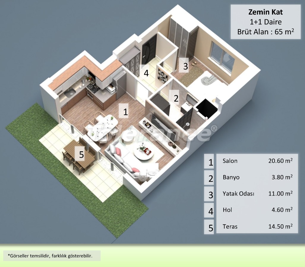 آپارتمان از سازنده که در موراتپاشا, آنتالیا - خرید ملک در ترکیه - 51781