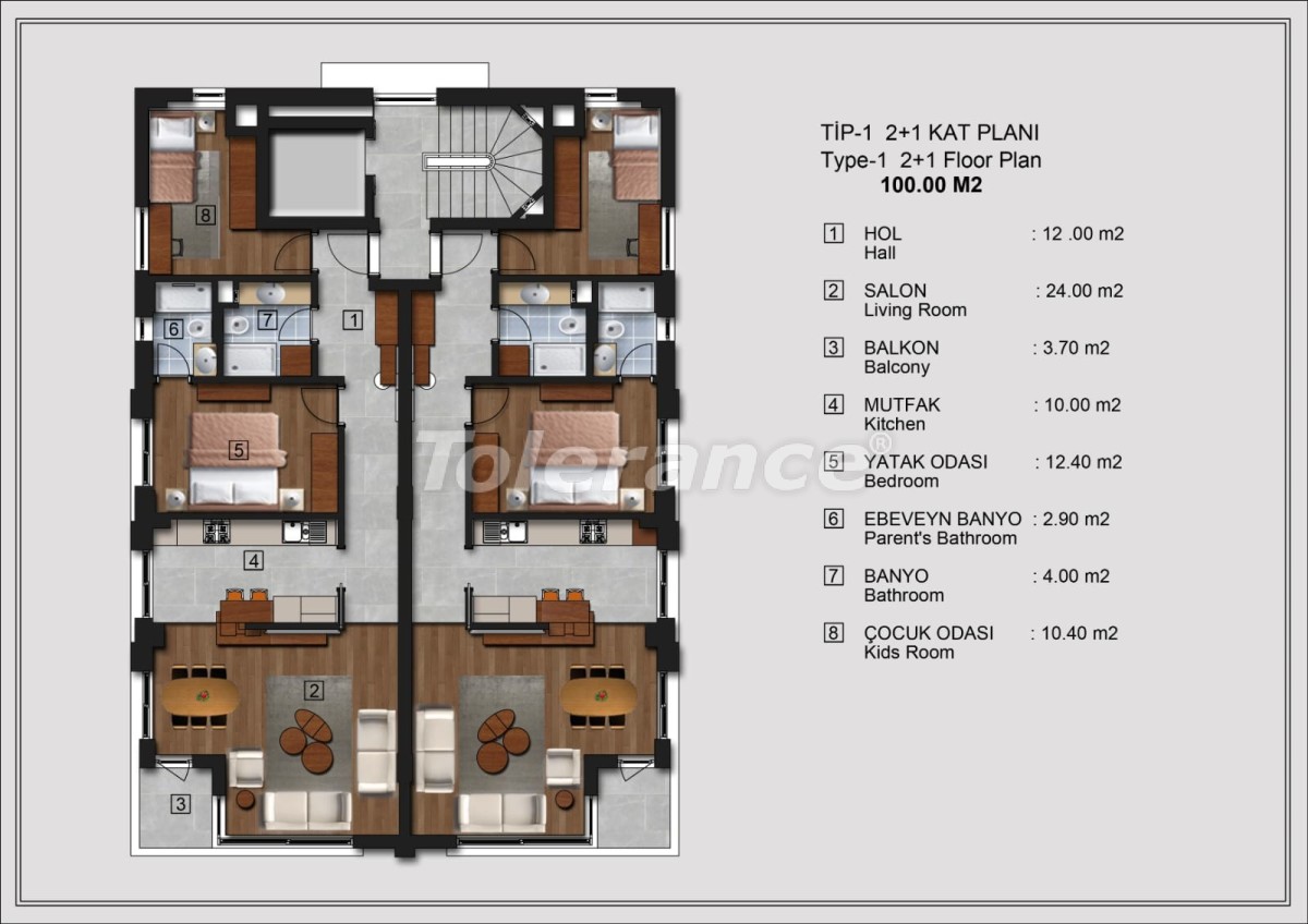Appartement van de ontwikkelaar in Muratpaşa, Antalya - onroerend goed kopen in Turkije - 53313