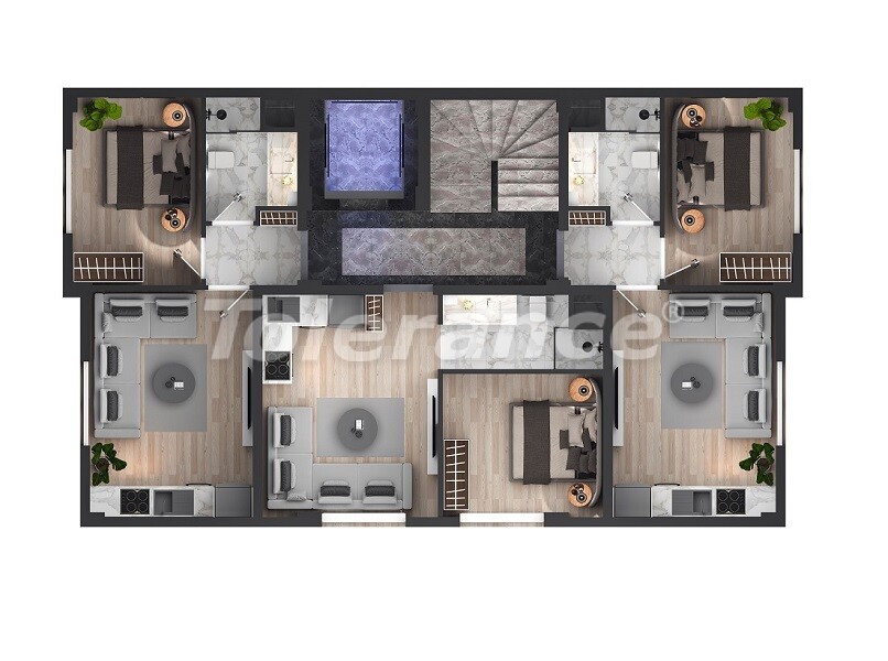 Apartment vom entwickler in Muratpaşa, Antalya ratenzahlung - immobilien in der Türkei kaufen - 54372