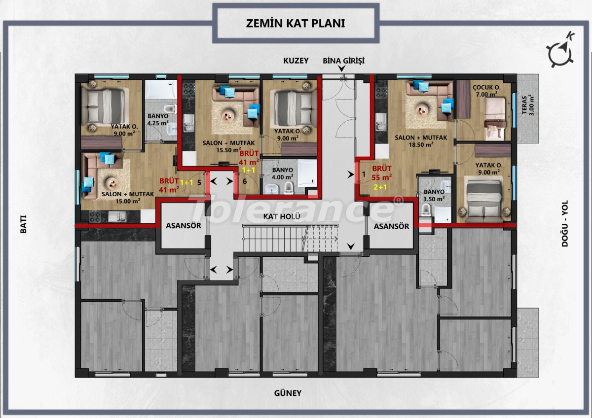 Appartement van de ontwikkelaar in Muratpaşa, Antalya - onroerend goed kopen in Turkije - 66228