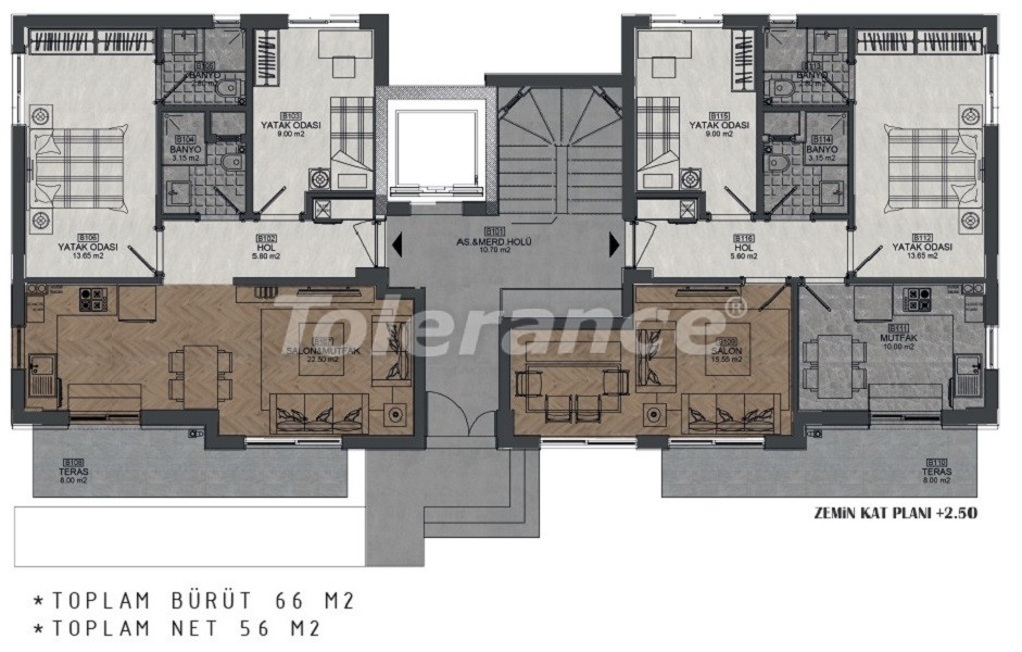 Apartment vom entwickler in Muratpaşa, Antalya ratenzahlung - immobilien in der Türkei kaufen - 99940