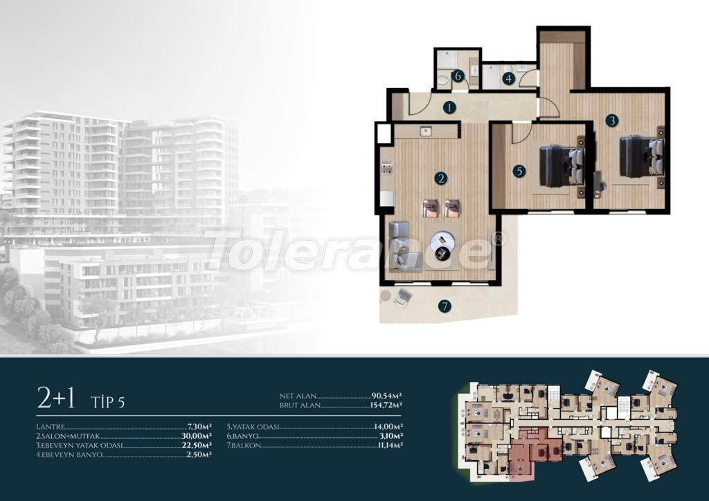 Apartment vom entwickler in Narlıdere, İzmir meeresblick pool ratenzahlung - immobilien in der Türkei kaufen - 109566