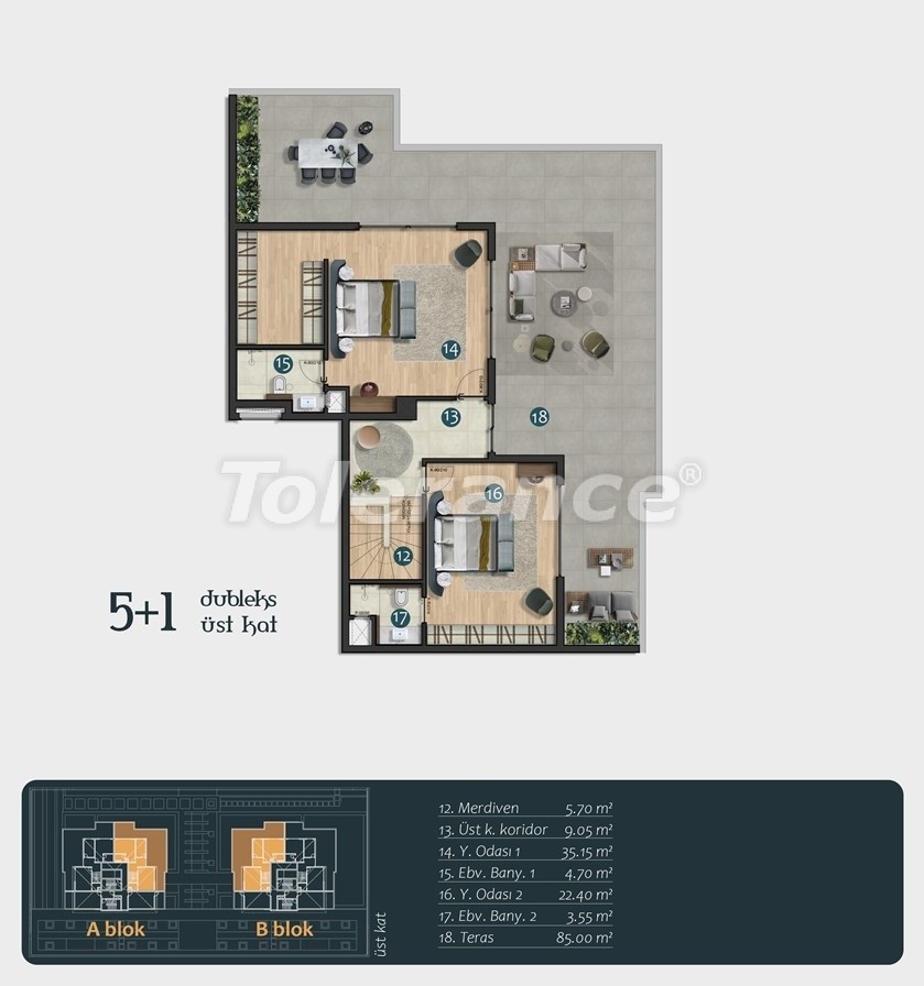 Apartment vom entwickler in Narlıdere, İzmir meeresblick pool - immobilien in der Türkei kaufen - 54072