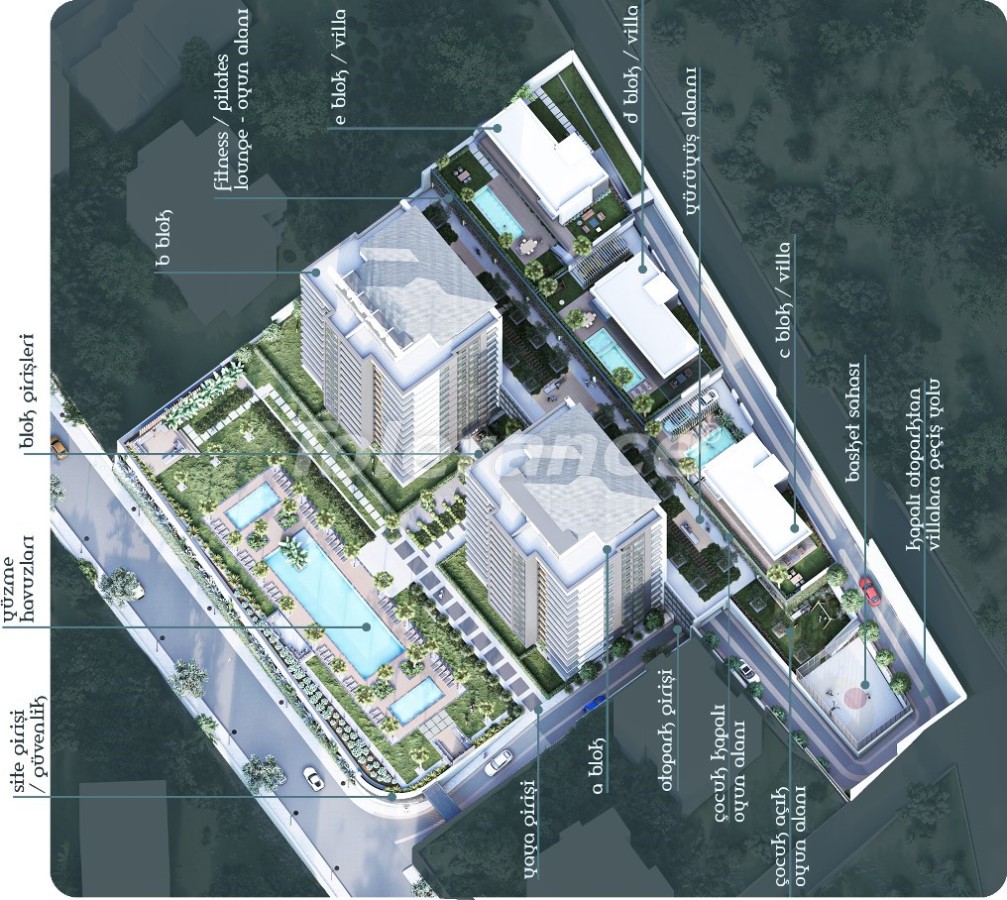 Appartement du développeur еn Narlıdere, Izmir vue sur la mer piscine - acheter un bien immobilier en Turquie - 54073
