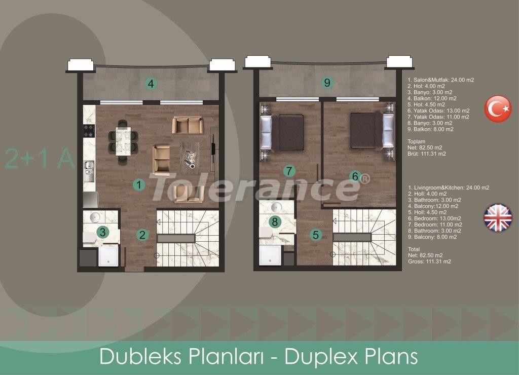 Apartment in Oba, Alanya meeresblick pool - immobilien in der Türkei kaufen - 28720