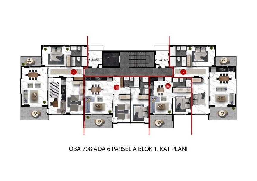 Apartment vom entwickler in Oba, Alanya pool ratenzahlung - immobilien in der Türkei kaufen - 61054