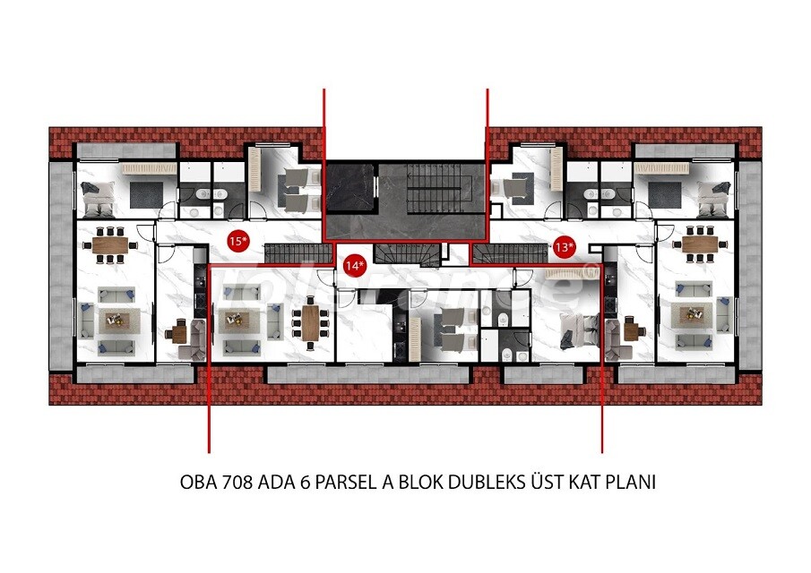 Apartment vom entwickler in Oba, Alanya pool ratenzahlung - immobilien in der Türkei kaufen - 61060