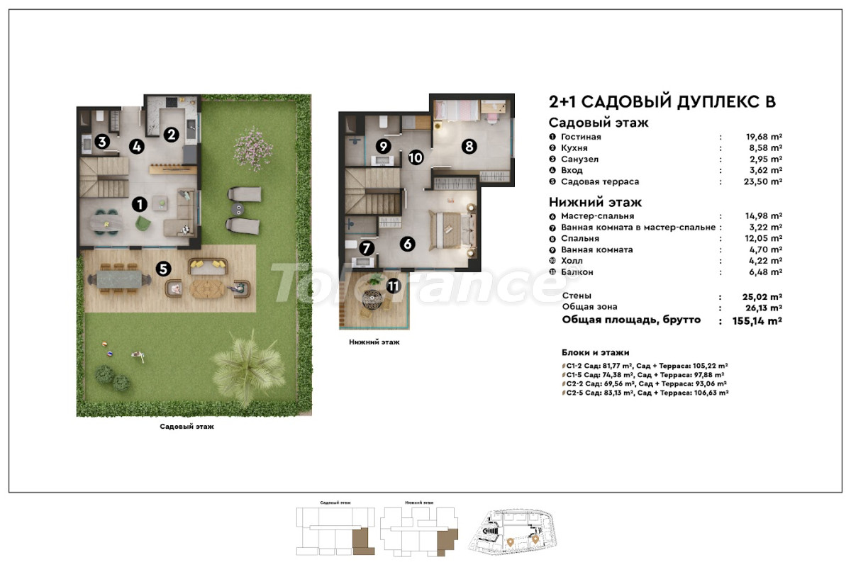Appartement van de ontwikkelaar in Oba, Alanya zwembad afbetaling - onroerend goed kopen in Turkije - 83670