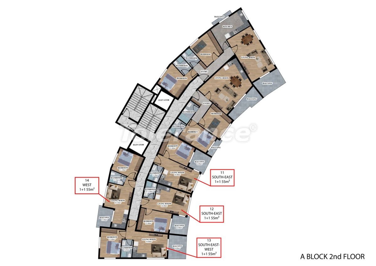 آپارتمان از سازنده که در پایاللر, آلانیا منظره دریا استخر اقساط - خرید ملک در ترکیه - 50947