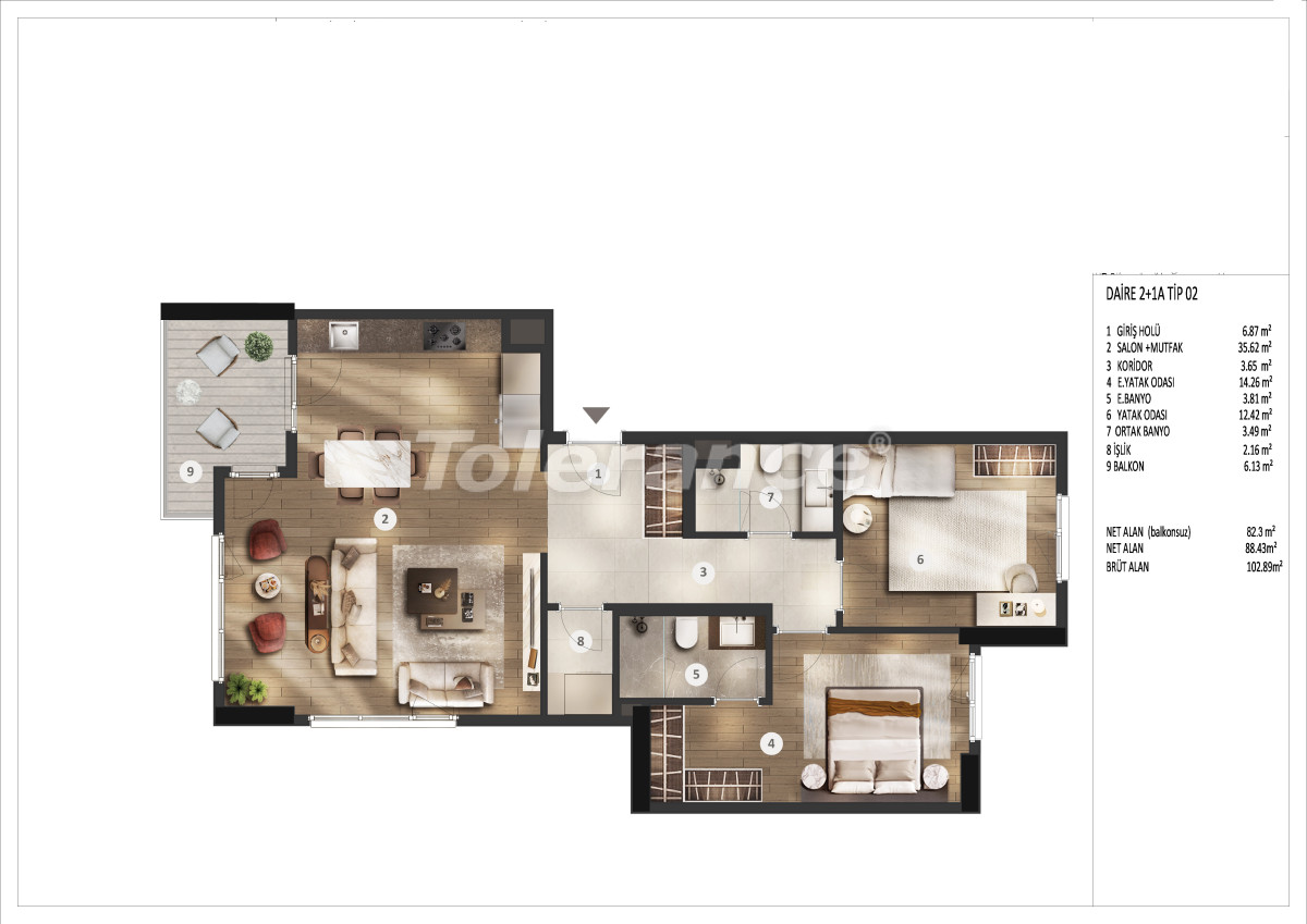Apartment from the developer in Pendik, İstanbul with sea view with installment - buy realty in Turkey - 132535