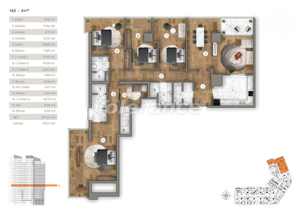Appartement van de ontwikkelaar in Sarıyer, Istanboel zeezicht zwembad afbetaling - onroerend goed kopen in Turkije - 131812