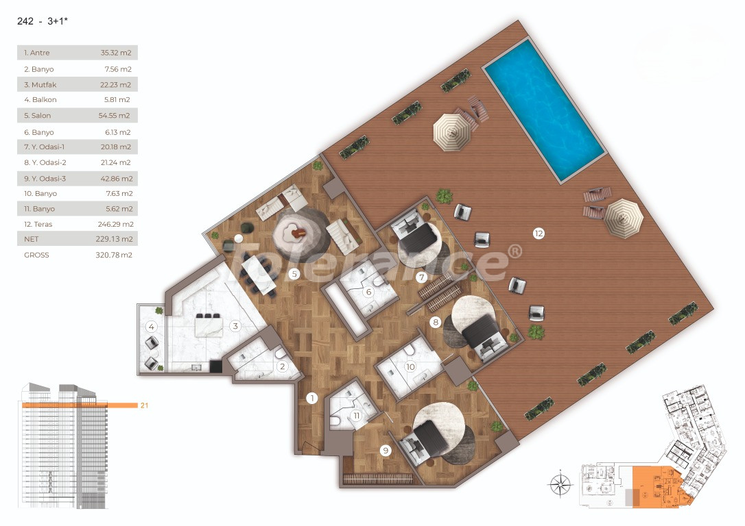 Appartement van de ontwikkelaar in Sarıyer, Istanboel zeezicht zwembad afbetaling - onroerend goed kopen in Turkije - 131816