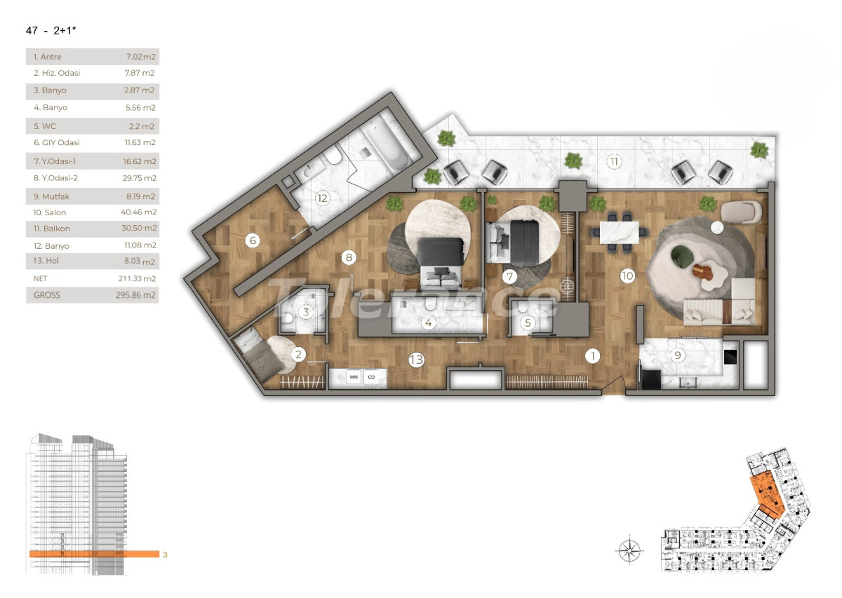Appartement van de ontwikkelaar in Sarıyer, Istanboel zeezicht zwembad afbetaling - onroerend goed kopen in Turkije - 131817