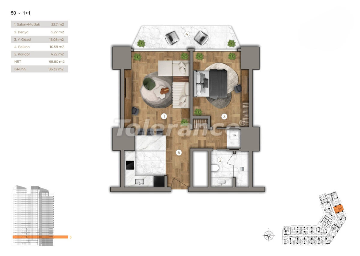 Appartement van de ontwikkelaar in Sarıyer, Istanboel zeezicht zwembad afbetaling - onroerend goed kopen in Turkije - 131818