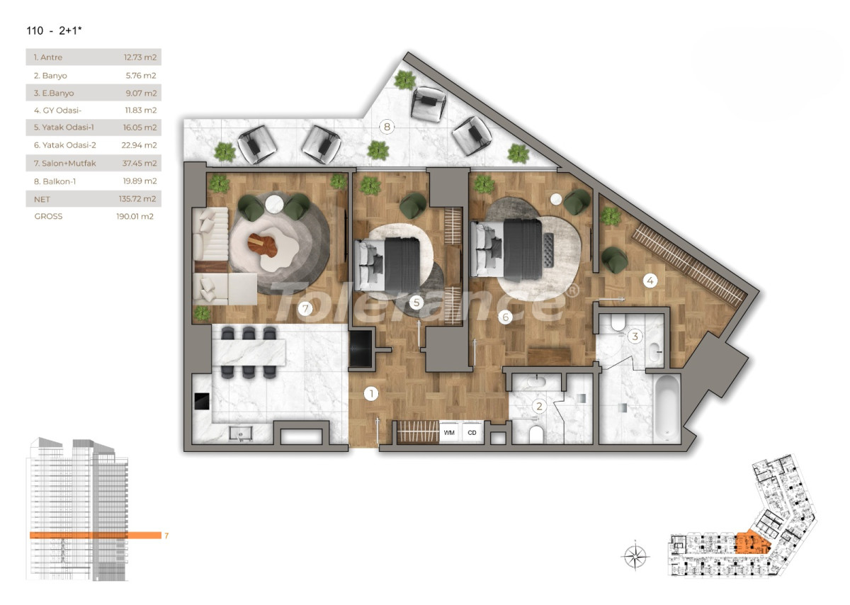 Appartement van de ontwikkelaar in Sarıyer, Istanboel zeezicht zwembad afbetaling - onroerend goed kopen in Turkije - 131821