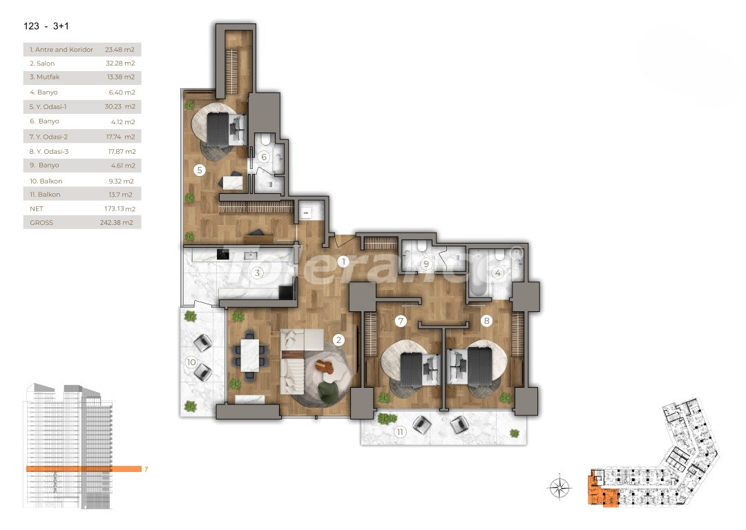 Appartement van de ontwikkelaar in Sarıyer, Istanboel zeezicht zwembad afbetaling - onroerend goed kopen in Turkije - 131822