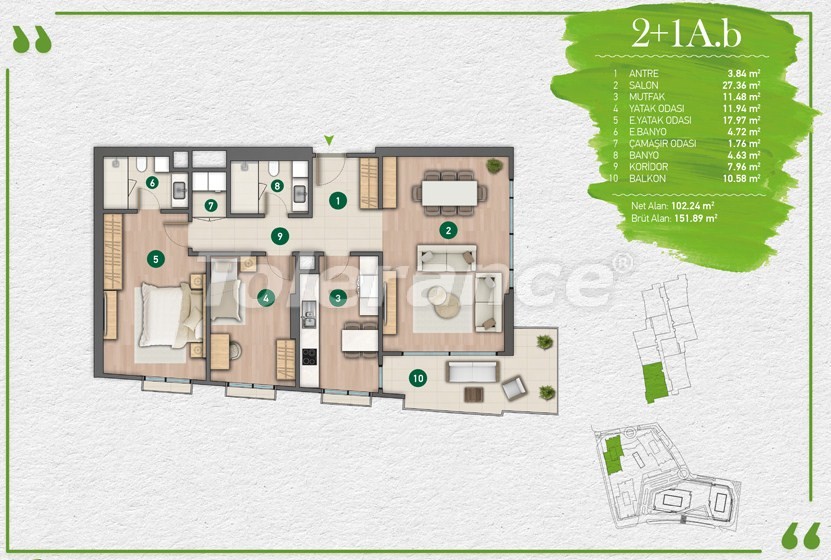 Apartment from the developer in Sariyer, İstanbul installment - buy realty in Turkey - 14349