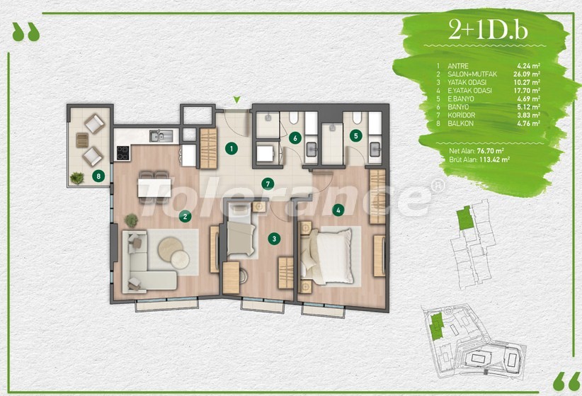 Apartment from the developer in Sariyer, İstanbul installment - buy realty in Turkey - 14353