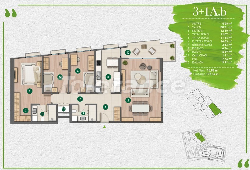 Apartment from the developer in Sariyer, İstanbul installment - buy realty in Turkey - 14356