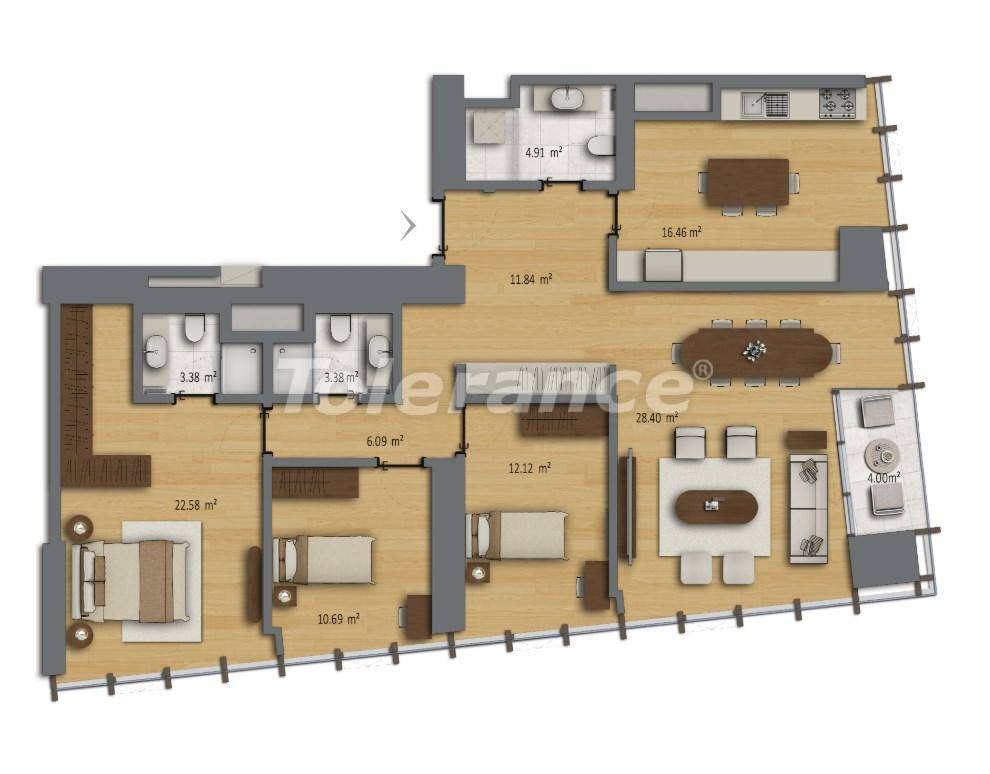 Apartment vom entwickler in Şişli, Istanbul pool ratenzahlung - immobilien in der Türkei kaufen - 27193