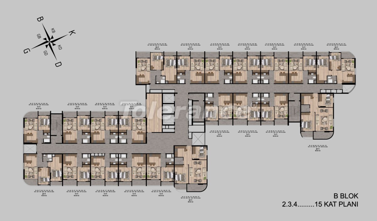 Apartment vom entwickler in Tarsus, Mersin pool - immobilien in der Türkei kaufen - 60160