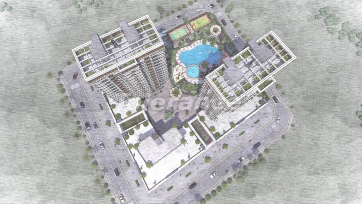 Apartment from the developer in Tece, Mersin, Mersin with sea view with pool with installment - buy realty in Turkey - 35829