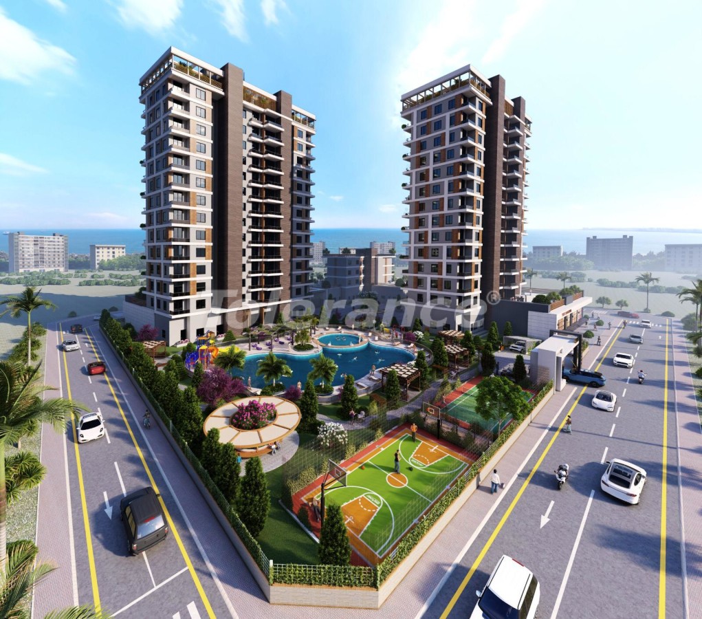 Apartment from the developer in Tece, Mersin, Mersin with sea view with pool with installment - buy realty in Turkey - 35830