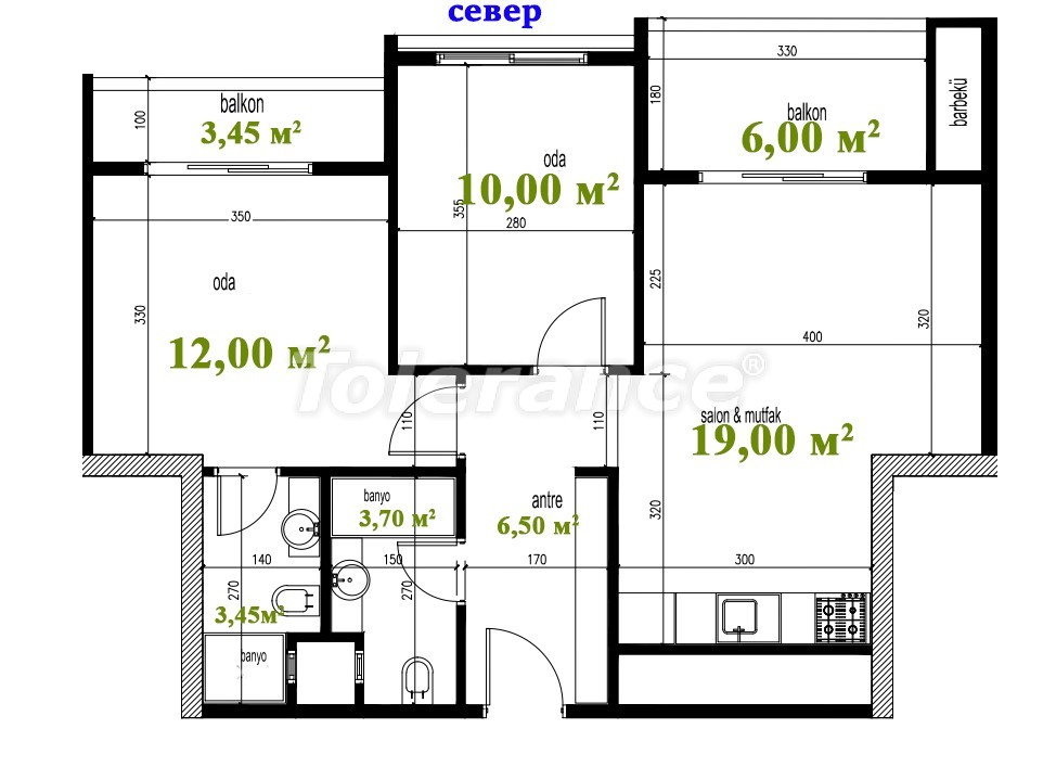 Apartment in Tece, Mersin meeresblick pool ratenzahlung - immobilien in der Türkei kaufen - 47306