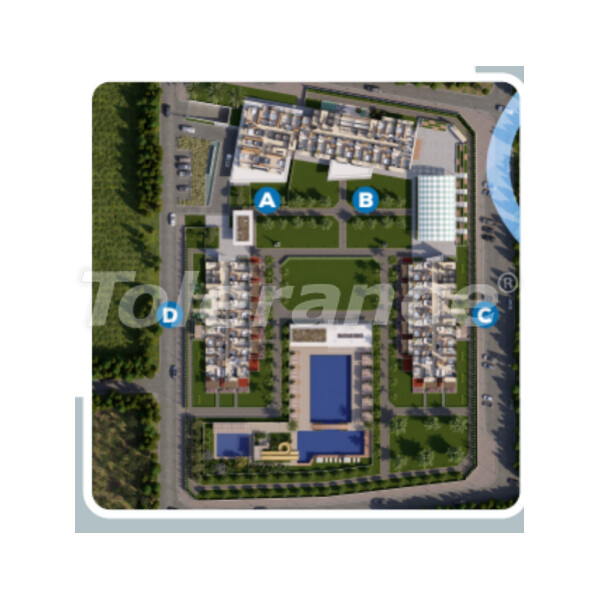 Appartement van de ontwikkelaar in Tece, Mersin zeezicht zwembad afbetaling - onroerend goed kopen in Turkije - 57303