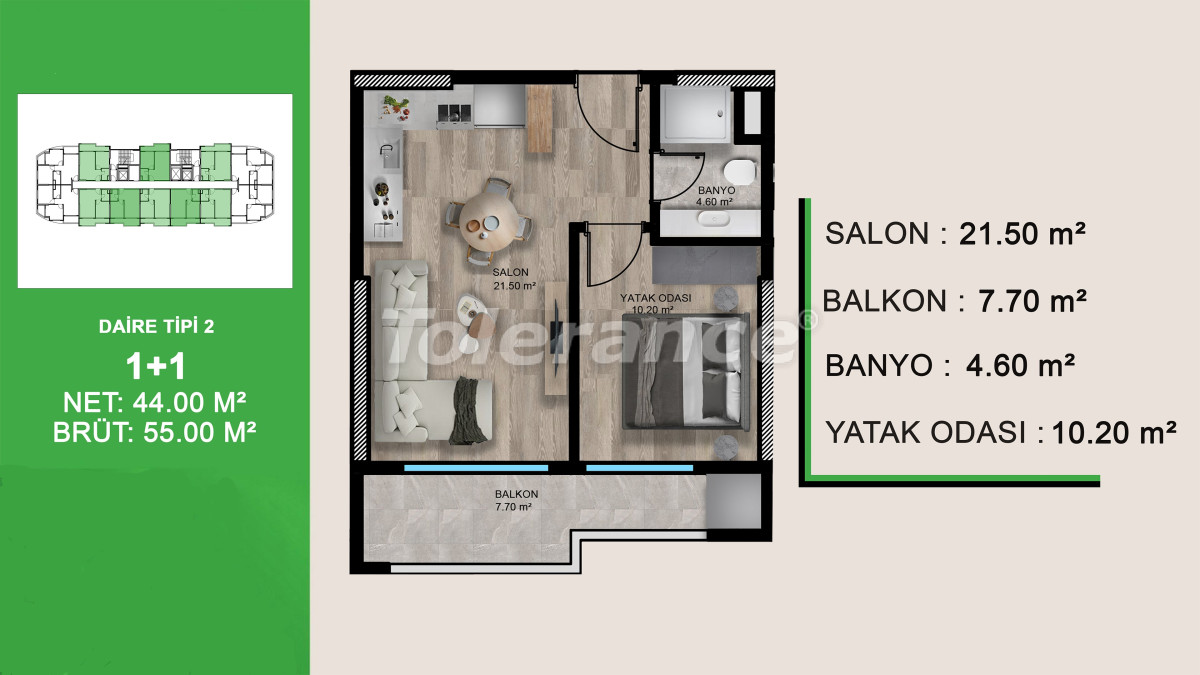 Appartement du développeur еn Tece, Mersin piscine versement - acheter un bien immobilier en Turquie - 83859