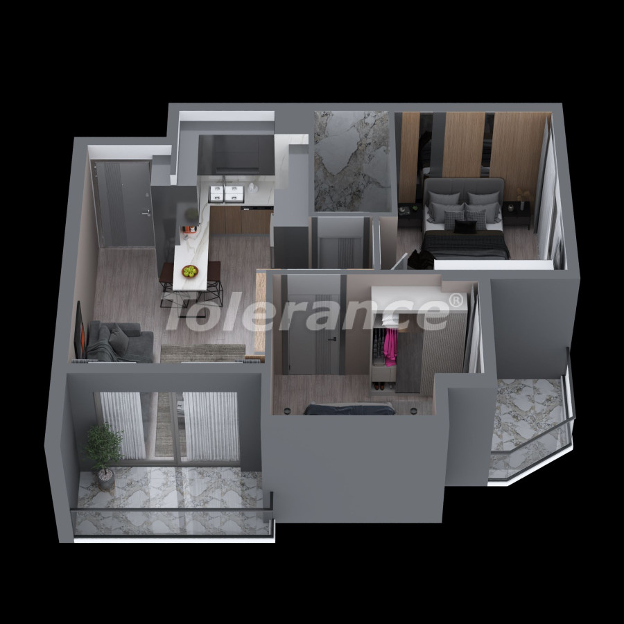 Apartment vom entwickler in Tece, Mersin pool ratenzahlung - immobilien in der Türkei kaufen - 83860