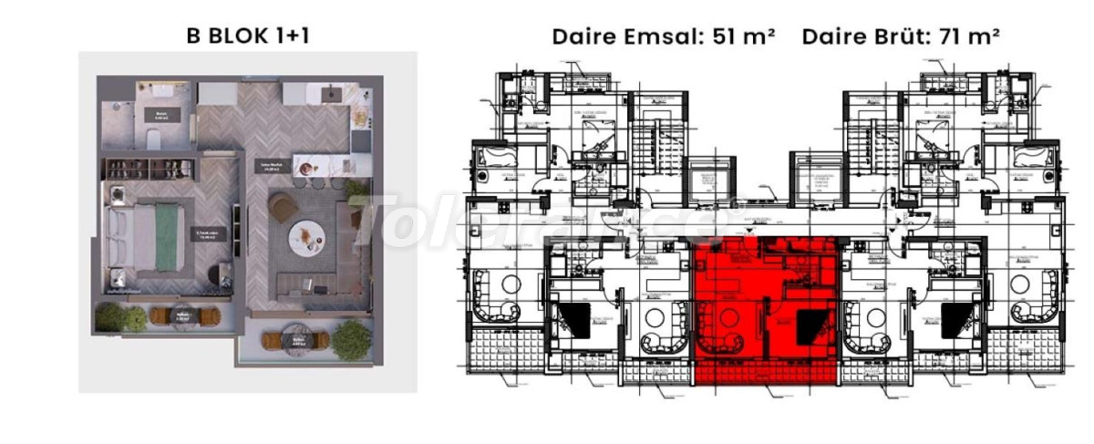Apartment vom entwickler in Tece, Mersin pool ratenzahlung - immobilien in der Türkei kaufen - 96422