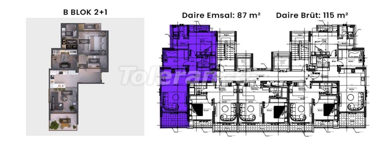 آپارتمان از سازنده که در تجه, مرسین استخر اقساط - خرید ملک در ترکیه - 96424