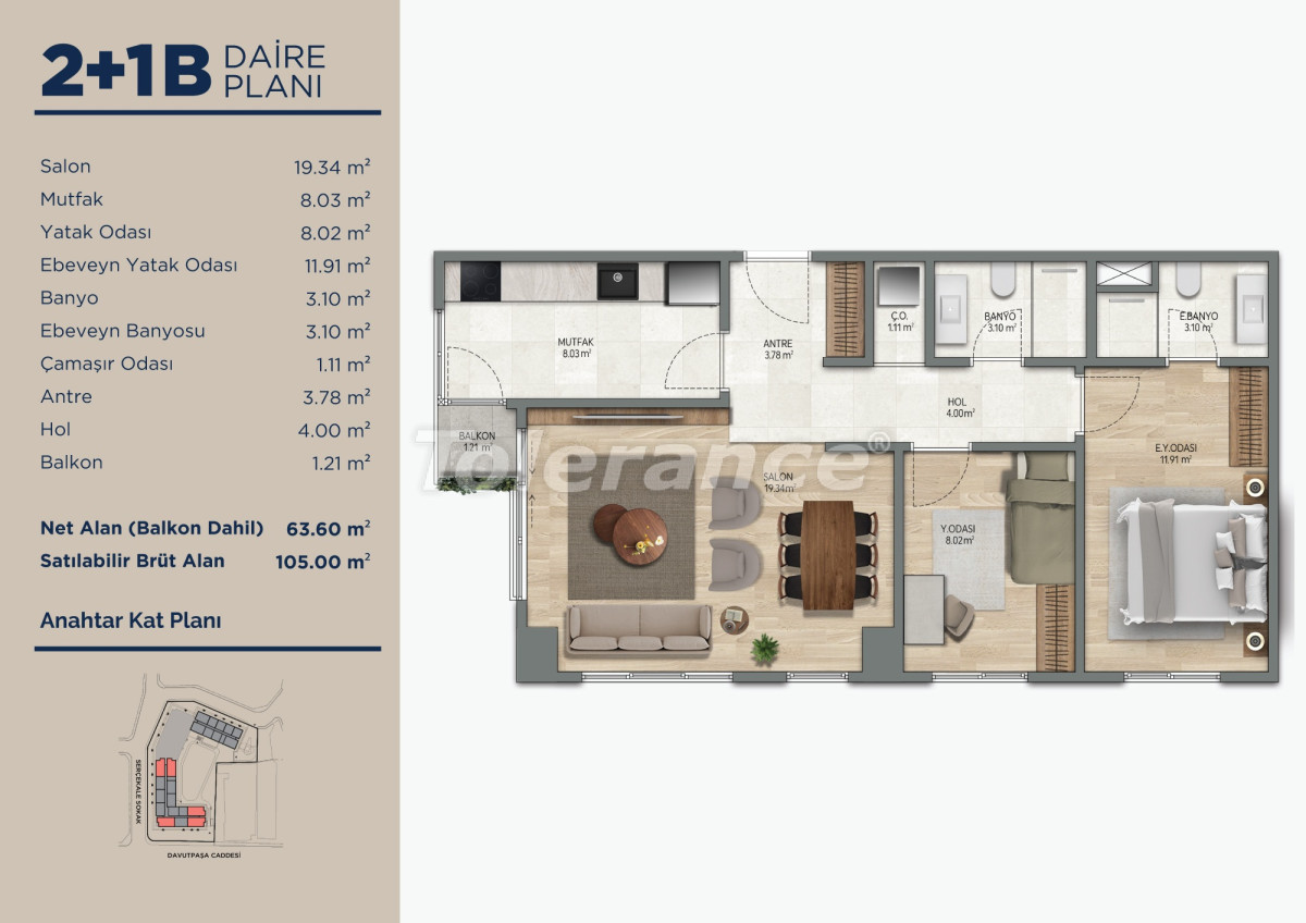 Apartment vom entwickler in Topkapı, Istanbul pool ratenzahlung - immobilien in der Türkei kaufen - 133416