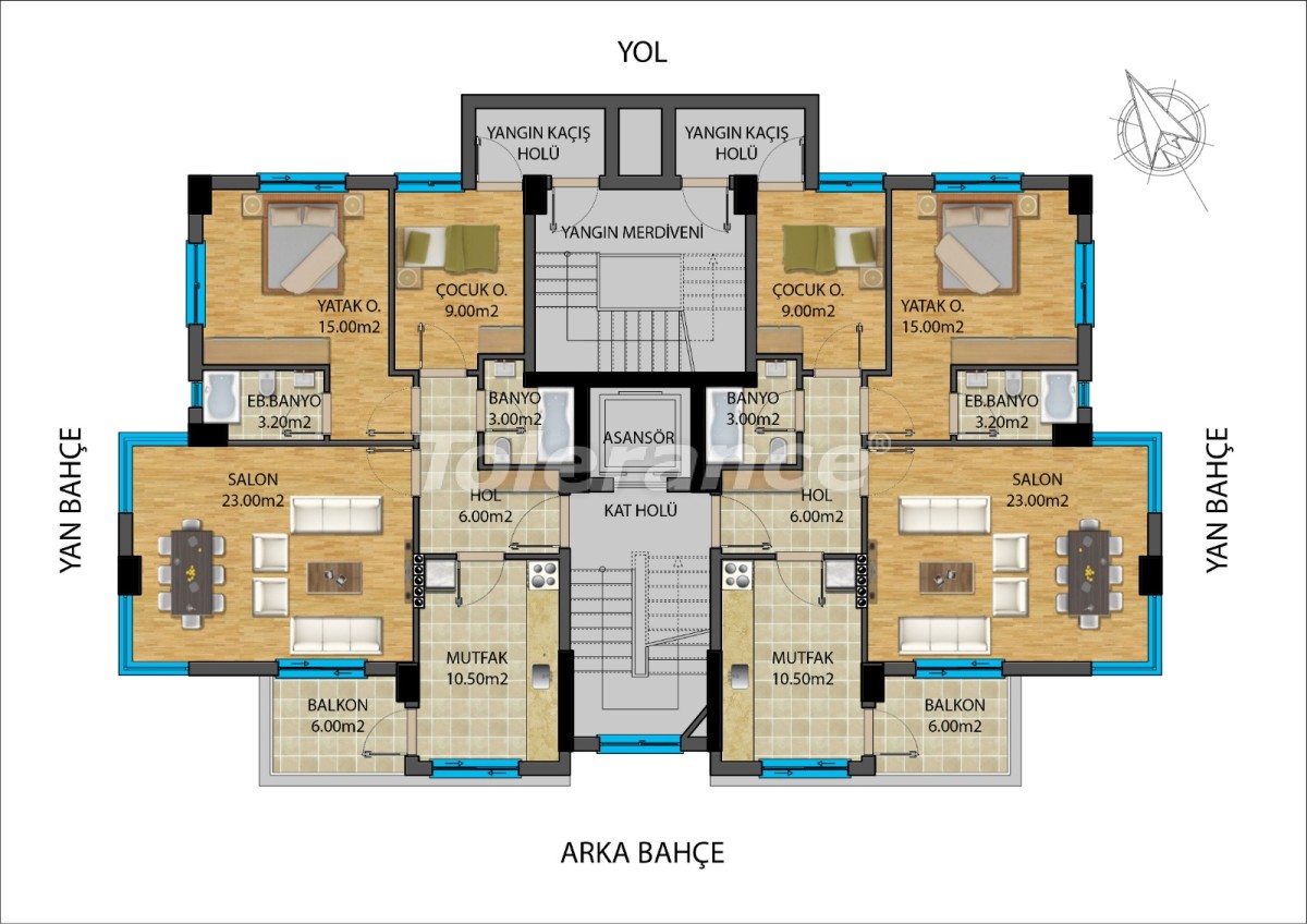 Apartment du développeur еn Centre, Antalya versement - acheter un bien immobilier en Turquie - 15687