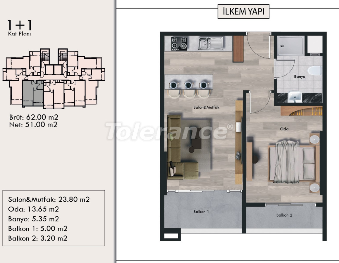 Apartment vom entwickler in Yenişehir, Mersin pool ratenzahlung - immobilien in der Türkei kaufen - 66645
