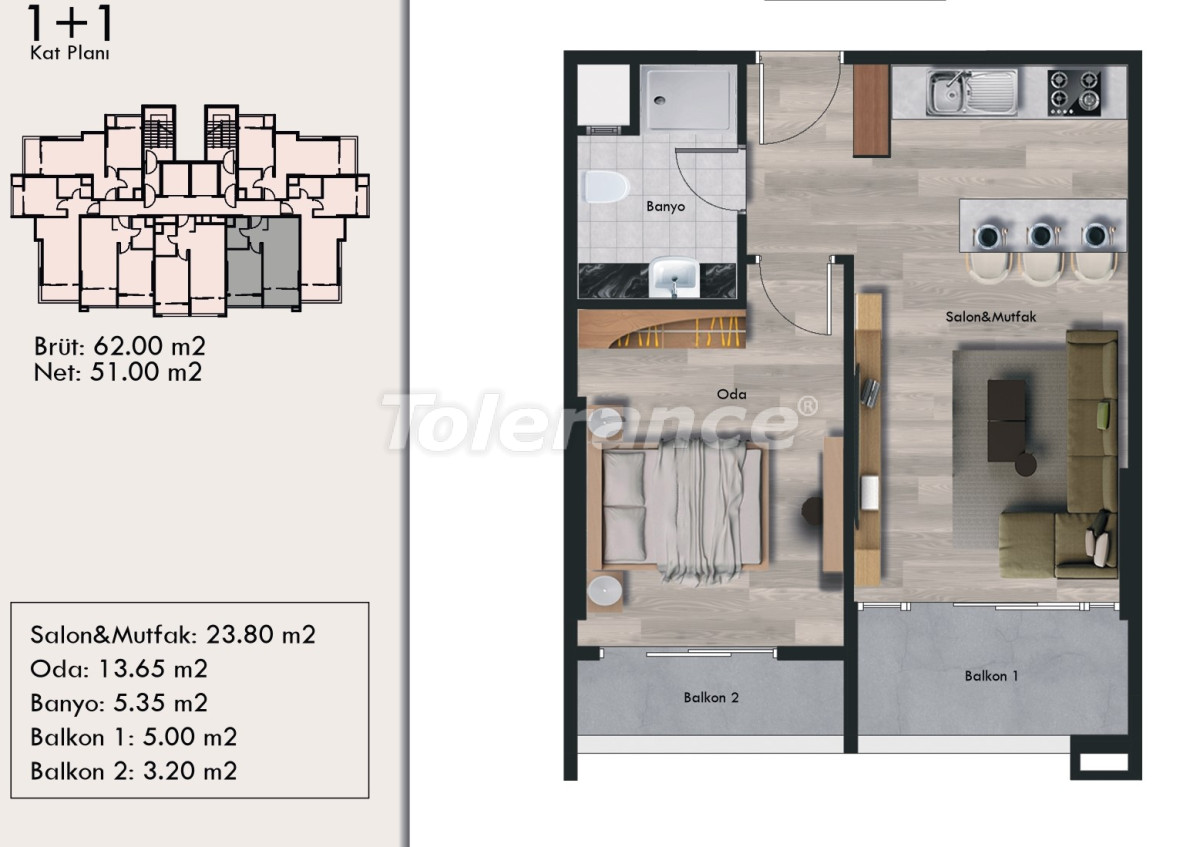 Apartment vom entwickler in Yenişehir, Mersin pool ratenzahlung - immobilien in der Türkei kaufen - 66650