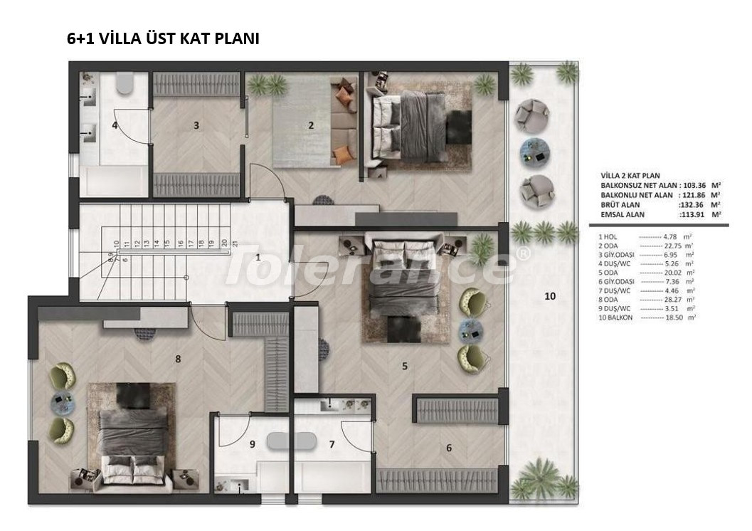 فلل من المتعهد في:في ألتينطاس, أنطاليا مسبح تقسيط - شراء عقار في تركيا - 135986
